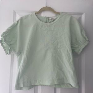 Club Monaco Balloon Sleeve Linen Top